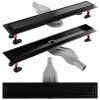 Rea NEOX Superflow, odtokový sprchový žľab 70 cm, čierna matná, REA-G7806