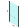 Rea Rapid Slide, sprchovací kút s posuvnými dverami 120(dvere) x 80(stena), 6mm číre sklo, zlatý matný profil, KPL-K5649