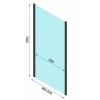Rea Rapid Slide, sprchovací kút s posuvnými dverami 120(dvere) x 80(stena), 6mm číre sklo, zlatý matný profil, KPL-K5649