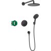 Hansgrohe Raindance S, sprchový systém 240 1jet PowderRain s termostatom ShowerSelect S, matná čierna, HAN-27959670