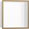 Hansgrohe XtraStoris Individual, výklenok do steny matný biely s dizajnovým rámom 300x300x100mm, kartáčovaný bronz, HAN-56099140
