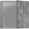 Hansgrohe XtraStoris Rock, výklenok do steny s dvierkami pre obklady 300x300x100mm, kartáčovaná nerezová oceľ, HAN-56085800