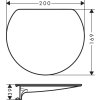 Hansgrohe WallStoris, polička, čierna matná, HAN-27915670