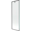 Mexen Next, 1-krídlová vaňová zástena 60 x 150 cm, 6mm číre sklo - čierny vzor, brúsená grafitová, 895-060-000-00-70-66