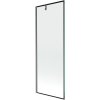 Mexen Next, 1-krídlová vaňová zástena 70 x 150 cm, 6mm číre sklo - čierny vzor, brúsená grafitová, 895-070-000-00-70-66
