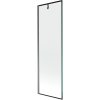 Mexen Next, 1-krídlová vaňová zástena 60 x 150 cm, 6mm číre sklo - čierny vzor, grafitová, 895-060-000-00-70-95