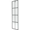 Mexen Next, 1-krídlová vaňová zástena 50 x 150 cm, 6mm číre sklo - čierny vzor, grafitová, 895-050-000-00-77-95