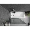 Mexen Next, 1-krídlová vaňová zástena 100 x 150 cm, 6mm šedé sklo, oceľová, 895-100-000-00-40-97