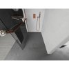 Mexen Kioto, sprchová zástena Walk-in s poličkou a vešiakom 95 x 200 cm, 8mm číre sklo, profil ružové zlato, 800-095-121-60-00