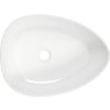 Deante Alpinia, asymetrické umývadlo na dosku 470x350x140mm, biela lesklá, DEA-CGA_6U5S