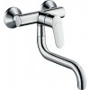Hansgrohe Focus M41, kuchynská páková batéria na stenu, spodný výtok, 1jet, chrómová, HAN-31825000