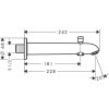 Hansgrohe, vaňový výtok s prepínacím ventilom 228 mm, chrómová, HAN-13424000