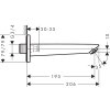 Hansgrohe Logis, vaňový výtok 195 mm, čierna matná, HAN-71410670