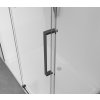 Cerano Lantono, sprchovací kút s posuvnými dverami 130(dvere) x 80(stena) x 195 cm, 8mm číre sklo, čierny profil, CER-CER-433127