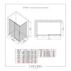 Cerano Lantono, sprchovací kút s posuvnými dverami 160(dvere) x 80(stena) x 195 cm, 8mm číre sklo, čierny profil, CER-CER-433217