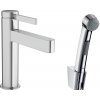 Hansgrohe Finoris, páková umývadlová batéria 110 s ručnou sprchou Bidette a sprchovou hadicou 160 cm, chrómová, HAN-76210000