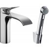 Hansgrohe Vivenis - Páková umývadlová batéria s ručnou sprchou Bidette a sprchovou hadicou 160 cm, chrómová, HAN-75210000