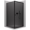 Cerano Varone, sprchovací kút s posuvnými dverami 90 (dvere) x 100 (stena) x 195 cm, 6mm šedé sklo, čierny profil, CER-CER-429562
