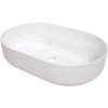 Deante Round, oválne umývadlo na dosku 580x380x140mm, biela lesklá, DEA-CGR_6U6S