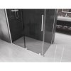 Mexen Velar, sprchový kút s posuvnými dverami 150 x 85 cm, 8mm šedé sklo, biela matná, 871-150-085-41-20