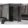 Mexen Velar, sprchový kút s posuvnými dverami 160 x 85 cm, 8mm šedé sklo, zlatá lesklá, 871-160-085-41-50