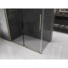 Mexen Velar, sprchový kút s posuvnými dverami 150 x 70 cm, 8mm šedé sklo, zlatá matná, 871-150-070-41-55