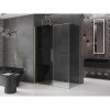 Mexen Velar, sprchový kút s posuvnými dverami 150 x 75 cm, 8mm šedé sklo, zlatá matná, 871-150-075-41-55