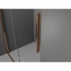 Mexen Velar, sprchový kút s posuvnými dverami 110 x 110 cm, 8mm šedé sklo, ružové zlato, 871-110-110-41-60