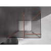 Mexen Velar, sprchový kút s posuvnými dverami 130 x 85 cm, 8mm šedé sklo, ružové zlato, 871-130-085-41-60