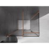 Mexen Velar, sprchový kút s posuvnými dverami 110 x 75 cm, 8mm šedé sklo, medená matná, 871-110-075-41-65