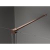 Mexen Velar, sprchový kút s posuvnými dverami 120 x 75 cm, 8mm šedé sklo, medená matná, 871-120-075-41-65