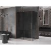 Mexen Velar, sprchový kút s posuvnými dverami 130 x 70 cm, 8mm šedé sklo, medená matná, 871-130-070-41-65
