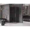 Mexen Velar, sprchový kút s posuvnými dverami 140 x 90 cm, 8mm šedé sklo, medená matná, 871-140-090-41-65