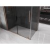 Mexen Velar, sprchový kút s posuvnými dverami 150 x 85 cm, 8mm šedé sklo, medená matná, 871-150-085-41-65