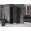 Mexen Velar, sprchový kút s posuvnými dverami 110 x 90 cm, 8mm šedé sklo, grafit brúsený, 871-110-090-41-66