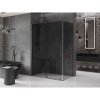 Mexen Velar, sprchový kút s posuvnými dverami 150 x 70 cm, 8mm šedé sklo, grafit brúsený, 871-150-070-41-66