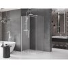 Mexen Velar, sprchový kút s posuvnými dverami 140 x 90 cm, 8mm sklo námraza, biela matná, 871-140-090-31-20