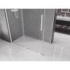 Mexen Velar, sprchový kút s posuvnými dverami 150 x 80 cm, 8mm sklo námraza, biela matná, 871-150-080-31-20