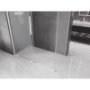 Mexen Velar, sprchový kút s posuvnými dverami 150 x 80 cm, 8mm sklo námraza, biela matná, 871-150-080-31-20