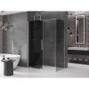 Mexen Velar, sprchový kút s posuvnými dverami 160 x 90 cm, 8mm šedé sklo, brúsená oceľ, 871-160-090-41-97