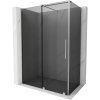 Mexen Velar, sprchový kút s posuvnými dverami 160 x 90 cm, 8mm šedé sklo, brúsená oceľ, 871-160-090-41-97