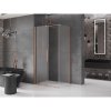 Mexen Velar, sprchový kút s posuvnými dverami 130 x 90 cm, 8mm sklo námraza, medená matná, 871-130-090-31-65