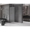 Mexen Velar, sprchový kút s posuvnými dverami 130 x 70 cm, 8mm sklo námraza, grafit brúsený, 871-130-070-31-66