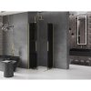 Mexen Velar Duo, sprchový kút s posuvnými dverami 90 x 90 cm, 8mm šedé sklo, zlatá matná, 871-090-090-42-55
