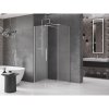 Mexen Velar, sprchový kút s posuvnými dverami 100 x 80 cm, 8mm sklo námraza, brúsená oceľ, 871-100-080-31-97