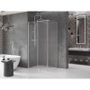 Mexen Velar, sprchový kút s posuvnými dverami 100 x 80 cm, 8mm sklo námraza, brúsená oceľ, 871-100-080-31-97