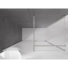 Mexen Velar, sprchový kút s posuvnými dverami 140 x 70 cm, 8mm sklo námraza, brúsená oceľ, 871-140-070-31-97
