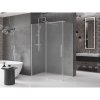Mexen Velar, sprchový kút s posuvnými dverami 140 x 70 cm, 8mm sklo námraza, brúsená oceľ, 871-140-070-31-97