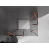 Mexen Velar Duo, sprchový kút s posuvnými dverami 90 x 80 cm, 8mm šedé sklo, medená matná, 871-090-080-42-65