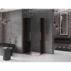 Mexen Velar Duo, sprchový kút s posuvnými dverami 90 x 80 cm, 8mm šedé sklo, medená matná, 871-090-080-42-65